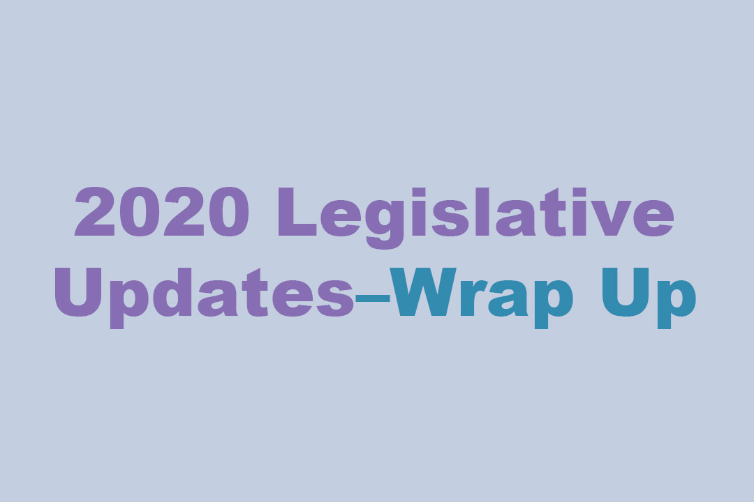 IDA Legislative Update-Wrap Up 2020